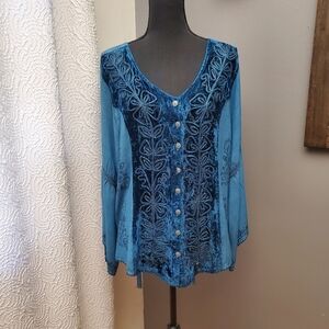 Blue Blouse size XL/1X